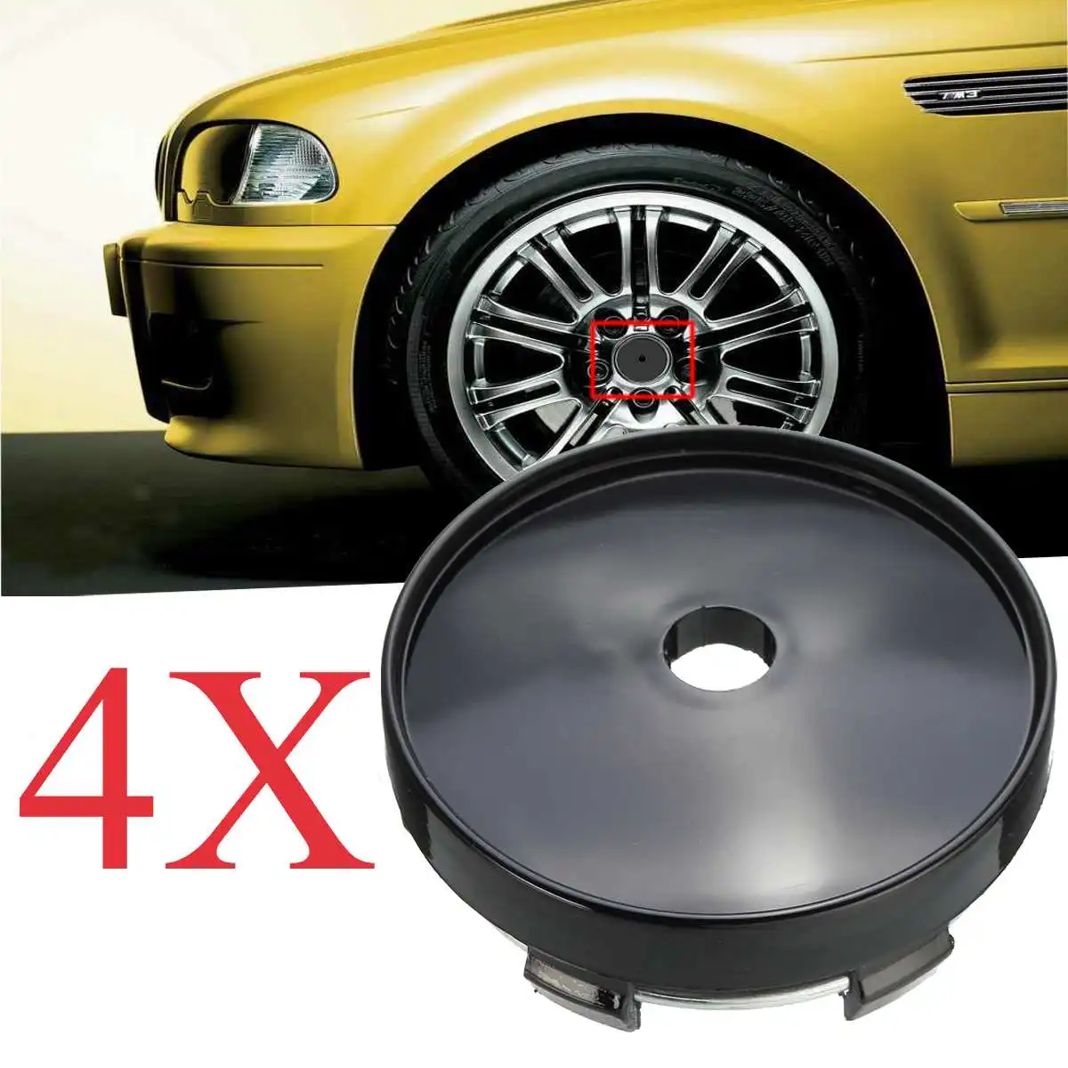 

4pcs 60mm Universal Car Wheel Center Hub Cap Cover Wheel Dust-proof Badge Emblem 65/55mm for VW/Audi/Peugeot