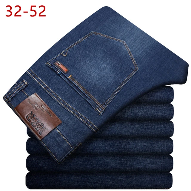 $US $22.60  Plus Size Mens Jeans Classic Straight Baggy Male Jeans New Summer Thin Casual Loose Fit Denim Pants