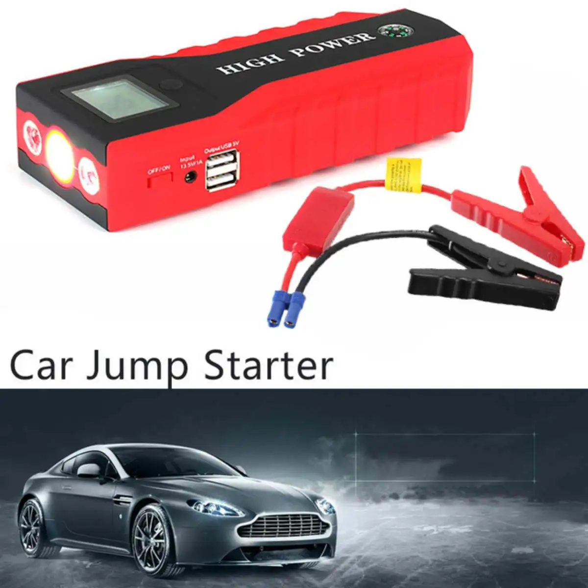 Multifunction Jump Starter 69900mAh 12V 2USB 600A Portable Car Battery Booster Charger Booster Power Bank Starting Device