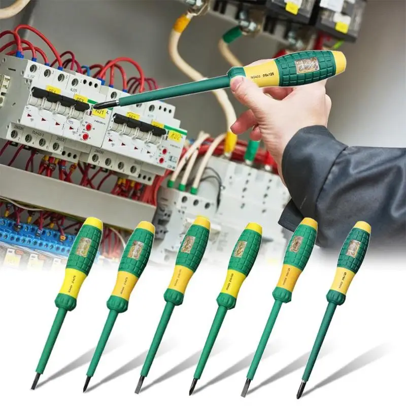 Отвертка Тесты карандаш 100-500 V Электрический тестер крепкий прочный изоляции электрика дома тестовая ручка Инструмент Размеры 75/100/125 мм