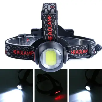 

7 Modes Adjustable 18650 Headlamp with Red white Lighting Camp Rechargeable Headlamp Waterproof Lamp camping