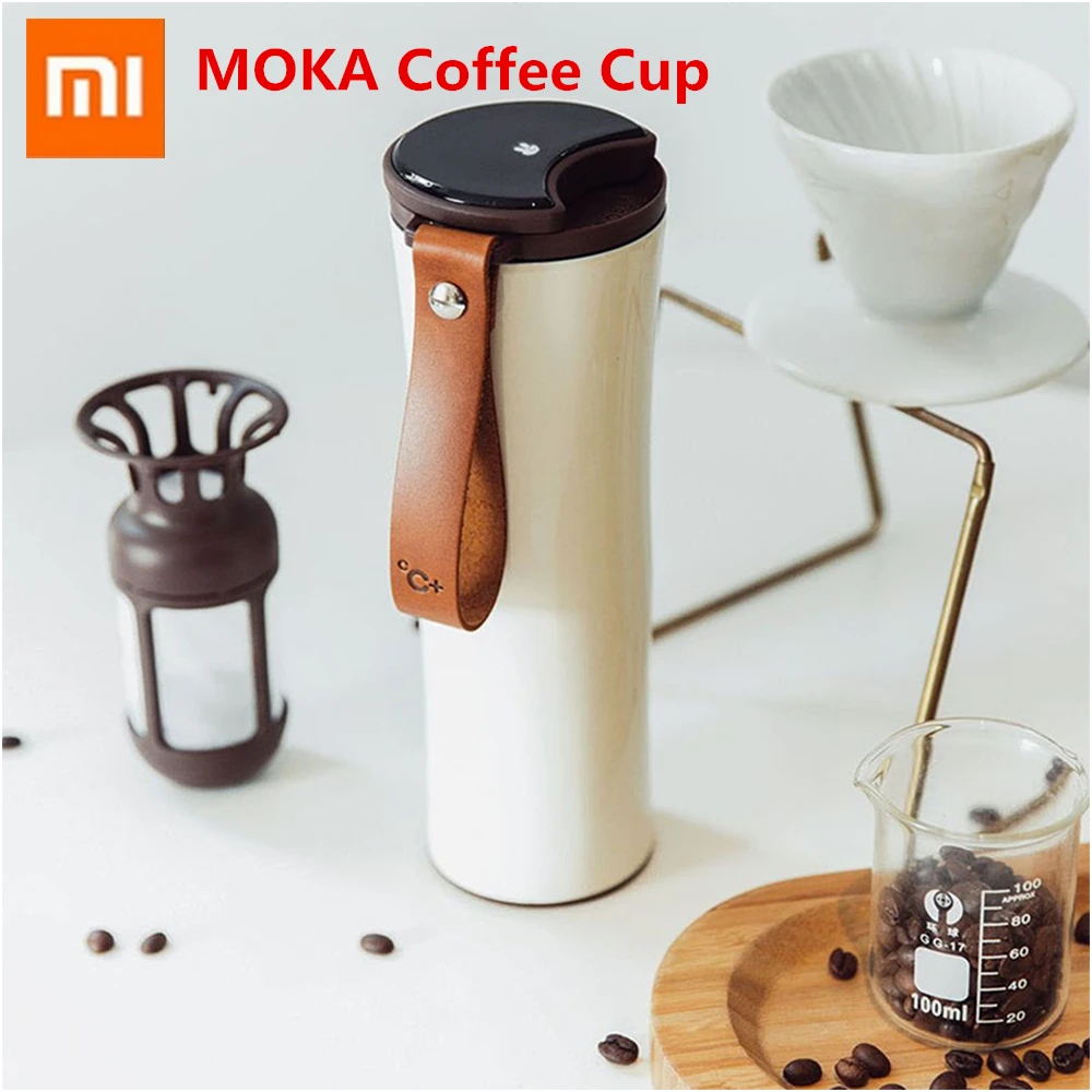 Xiaomi KissKissFish MOKA портативная умная кофейная чашка из нержавеющей стальная кружка