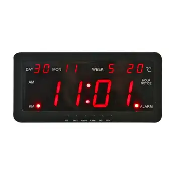 

Electronic Voice Music Perpetual Calendar Digital Display Temperature Alarm ClockHome Decor Large LED Light screen Display New
