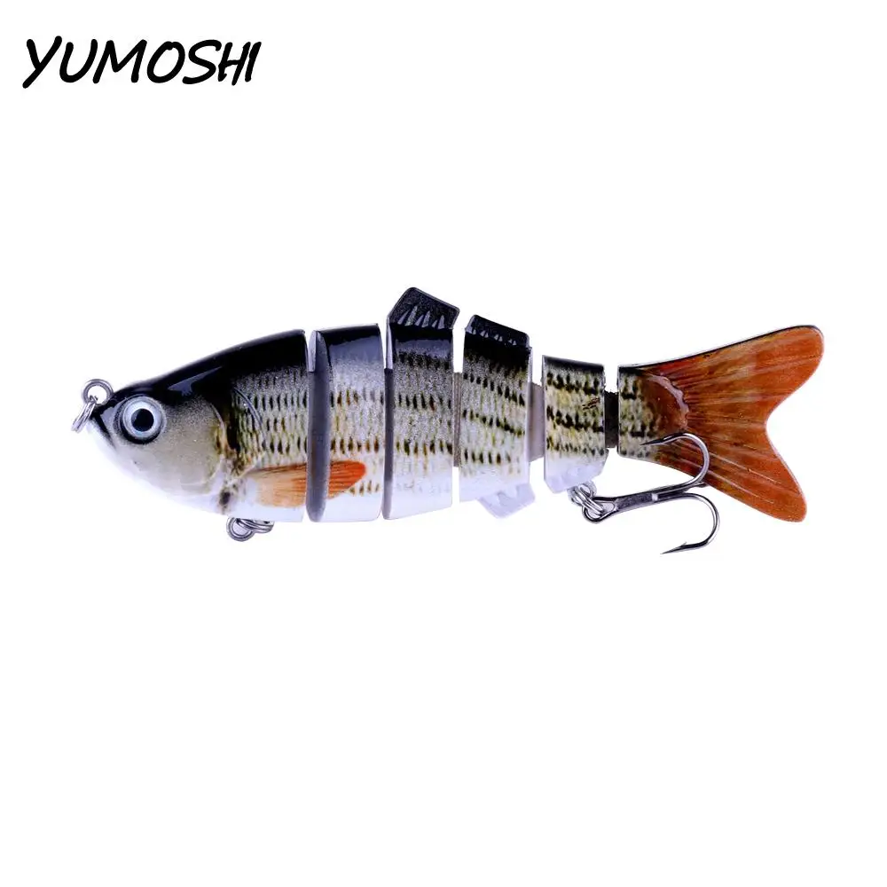 2PCS Multi-joint Fishing Lure 10cm Crankbait Plastic Bait 3D Eyes Swimbait Hook Hard Artificial Lures | Спорт и развлечения