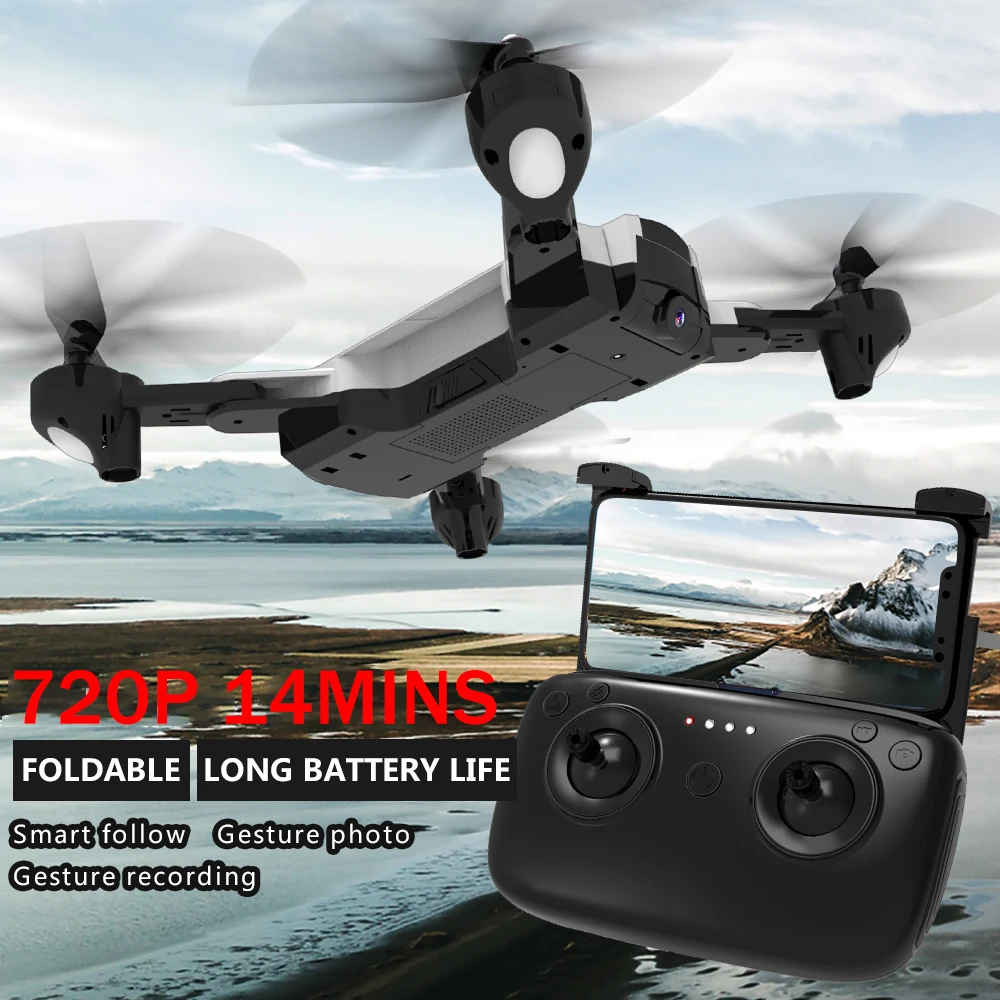 

SG900 RC Drone with Camera 720P Wifi FPV Optical Flow Positioning Gesture Control RC Quadcopter Follow Me Altitude Hold Foldable