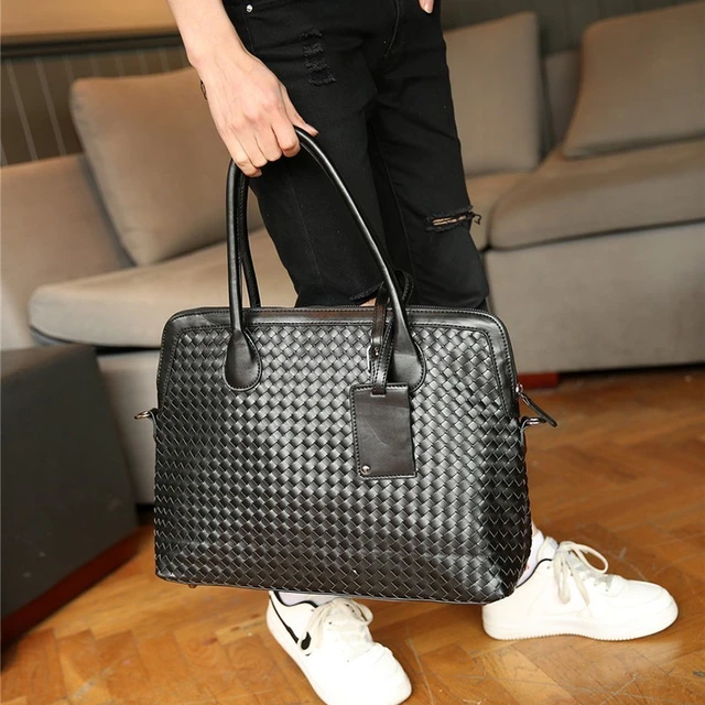 Bottega Veneta Woven Computer Bag in Black for Men