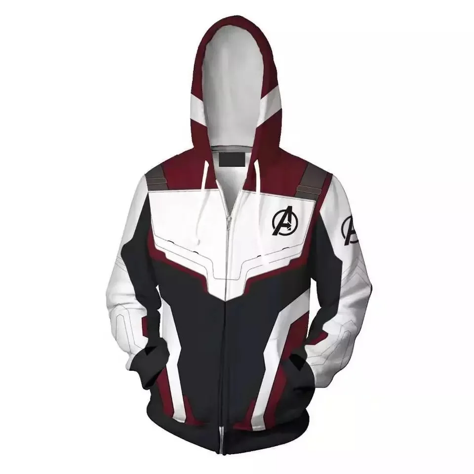 Avengers Endgame Quantum Realm Sweatshirt Jacket Advanced Tech Hoodie Cosplay Costumes 2019 New Superhero Iron Man Hoodies Suit