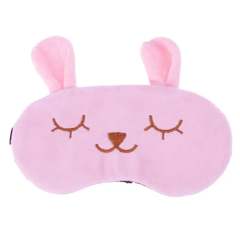 

Soft Sleep Eye Mask Cover Cute Cooling Eyeshade Blindfold Night Blinder for Sleep Nap Meditation (Pink with Gel Pad)