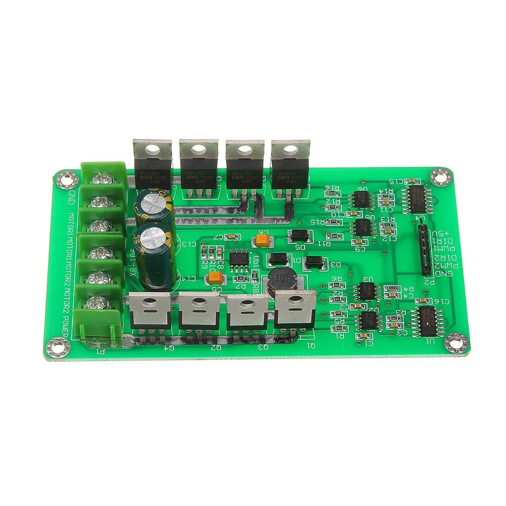 

3V-36V DC H-Bridge Dual Motor Driver Drive Module Board MOSFET IRF3205 with Brake Function