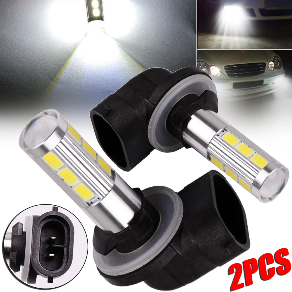 

1 Pair Led Fog Light 881 2323 Auto Led Bulb Light Lamp Car Driving Running Light 10 LED 6000K White DC 12V-24V