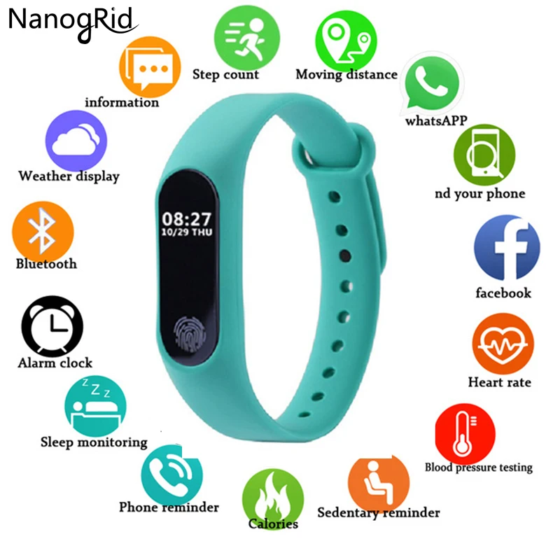 

Newest Smart Bracelet Watch Kids women Watches OLED Display Waterproof Digital LED Sports Watch Child Wrist Bluetooth Smartwatch