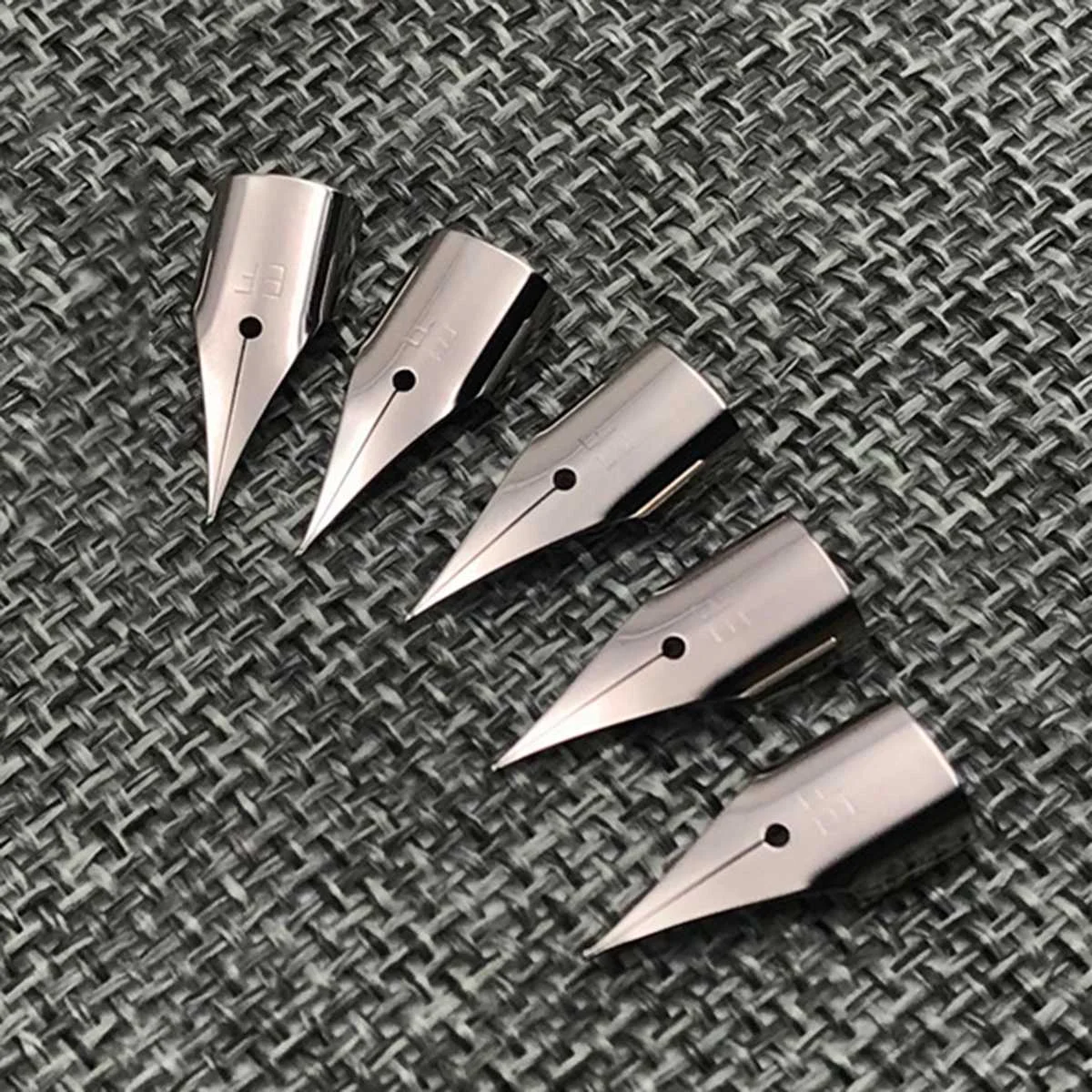 Перьевая ручка из нержавеющей стали с серебряными наконечниками 5 шт./компл. 0 38 мм
