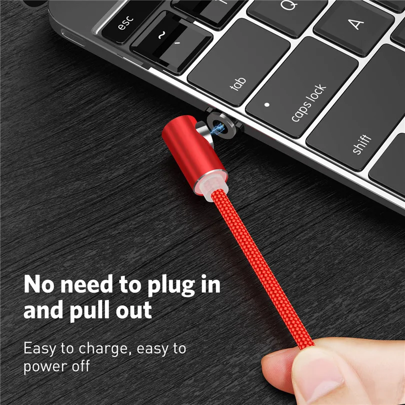 USLION 1 м L-Line 90 градусов Магнитный usb-кабель Магнит Micro USB для iPhone X XS Max 8 7 6 type C кабель для samsung Xiaomi huawei