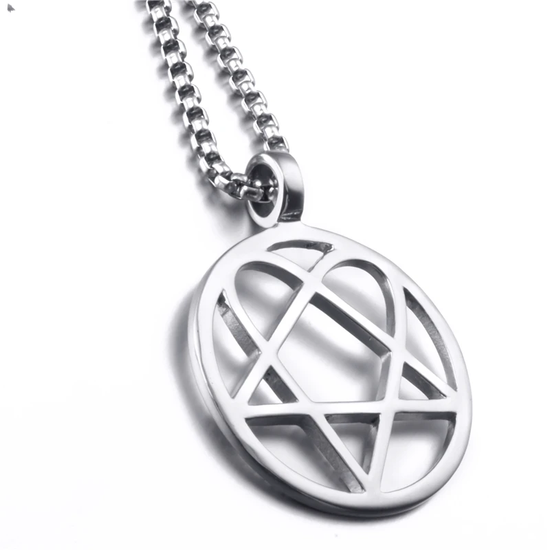 Ожерелье с подвеской из нержавеющей стали Heartagram Star Heart Him, Винтажные Ювелирные Изделия