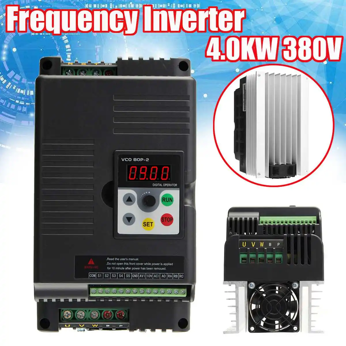 

4KW 380V 3 Phase Output Variable Frequency Drive Inverter VFD Motor Converter