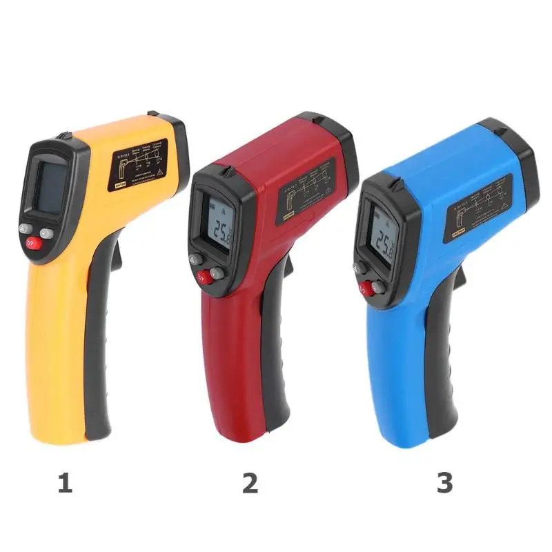 

GM320 Digital Handheld LCD Infrared Thermometer Non-contact Pyrometer IR Laser Point Gun with Backlight Temperature Meter