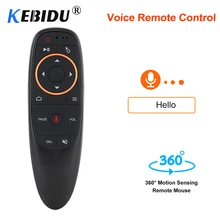 Kebidu G10 Air Mouse Control de voz 2,4 GHz inalámbrico con Gyro sensor juego Control de voz Control remoto inteligente para Android TV BOX