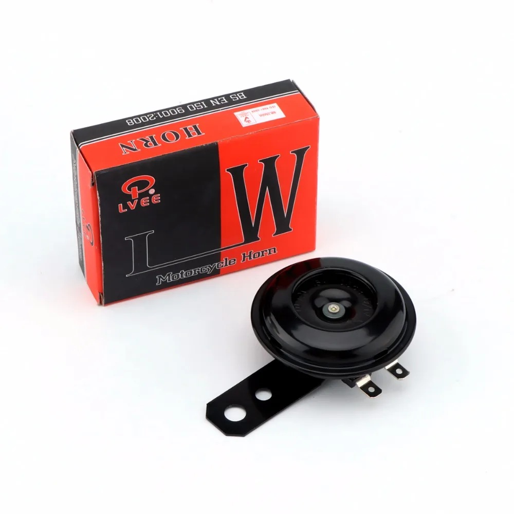 

12V 1.5A 105db Motorcycle Electric Horn kit Waterproof Round Loud Horn Speakers for Scooter Moped Dirt Bike ATV