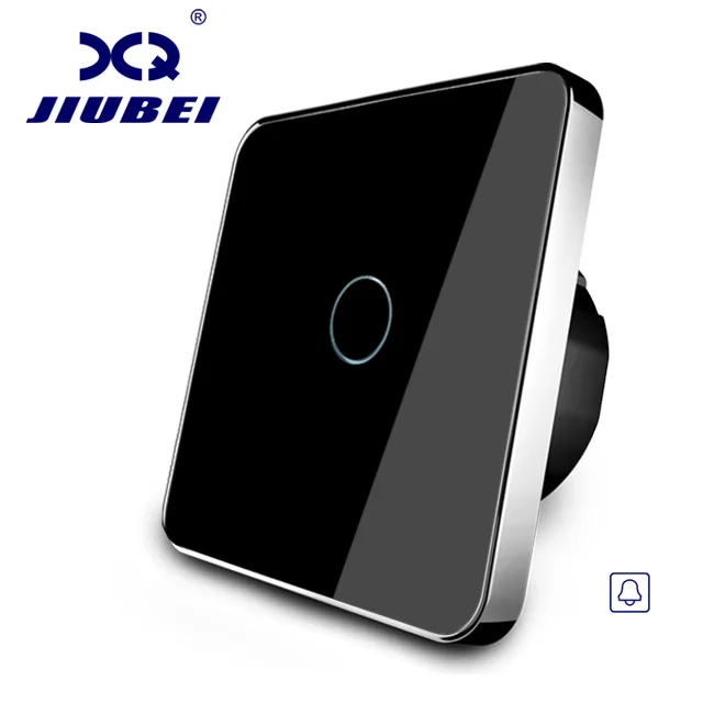 Free Shipping Jiubei EU Standard Wall Switch Touch Screen Door Bell With Crystal Glass Panel C701B-12 | Обустройство дома