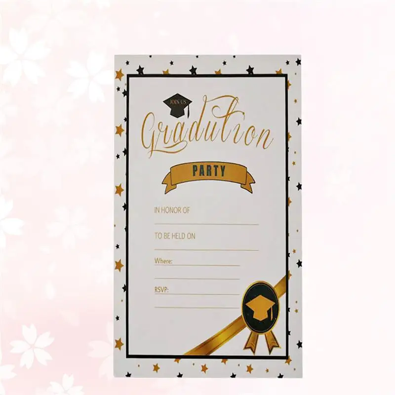  12pcs Bright Color Graduation Party Invitations for College High School - 33013164306