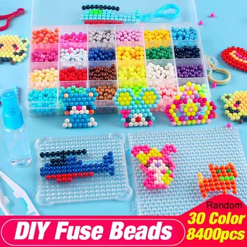

8400PCS DIY Colorful Magical Water Mist Magic Beads for Animal Molds DIY Hand Making Puzzles Toys Kids Children Christmas Gifts