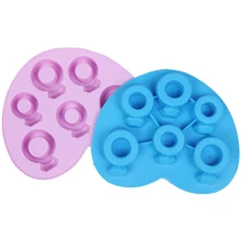 6 полостей любовь кольцо мороженое силиконовые формы Декоративные DIY формы мороженое производитель Десерт Формы кубики льда лоток с фруктовым мороженым