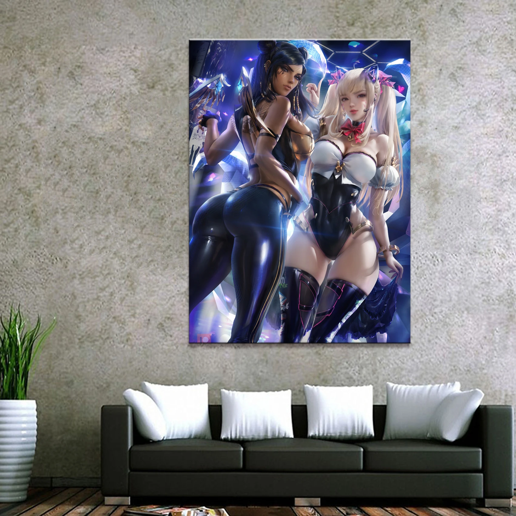 

Home Decor Modular Canvas Picture 1 Piece Sexy D.Va Overwatch Game Painting Poster Wall For Home Canvas Painting Wholesale