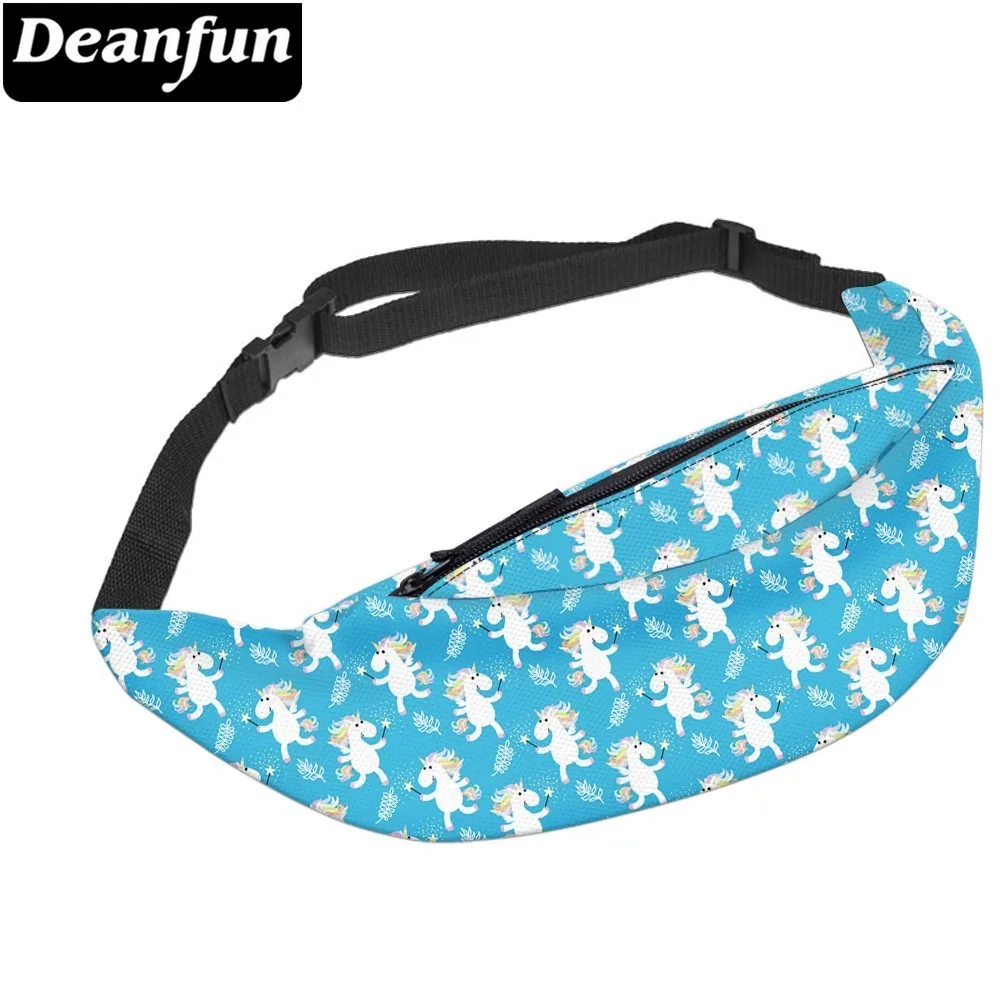 Deanfun للماء يونيكورن النساء حزمة مراوح الأزرق الخصر حزمة الورك بوم دائم الحقيبة ل في الهواء الطلق السفر YB-51