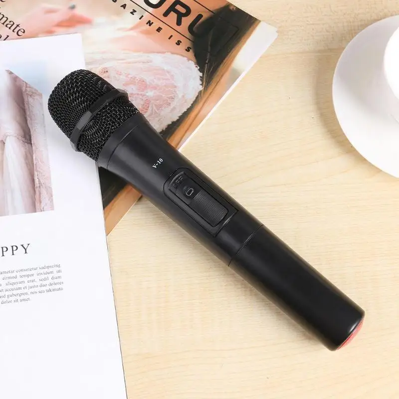V-10 беспроводной микрофон для караоке ручной микрофон с usb-приемником для студийной записи микрофон Универсальный бытовой мегафон Вечерние