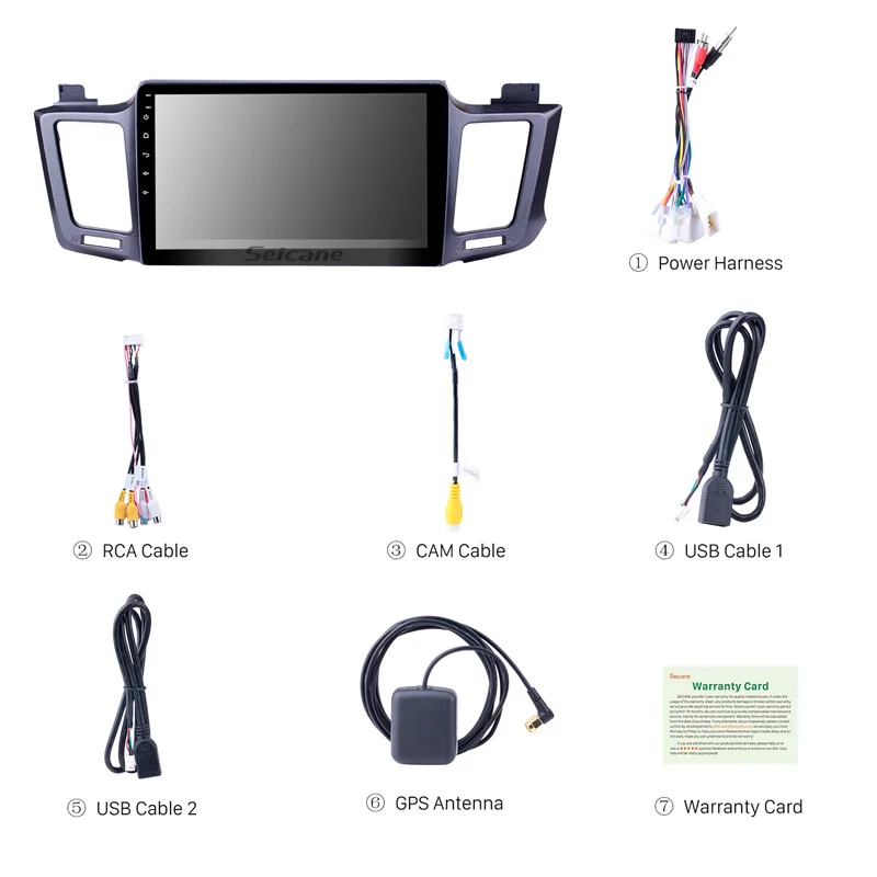 Excellent Seicane 10.1"2din Android 8.1 Car Radio For 2013 2014 2015 2016 Toyota RAV4 Car Stereo Multmedia Support Steering Wheel Control 3