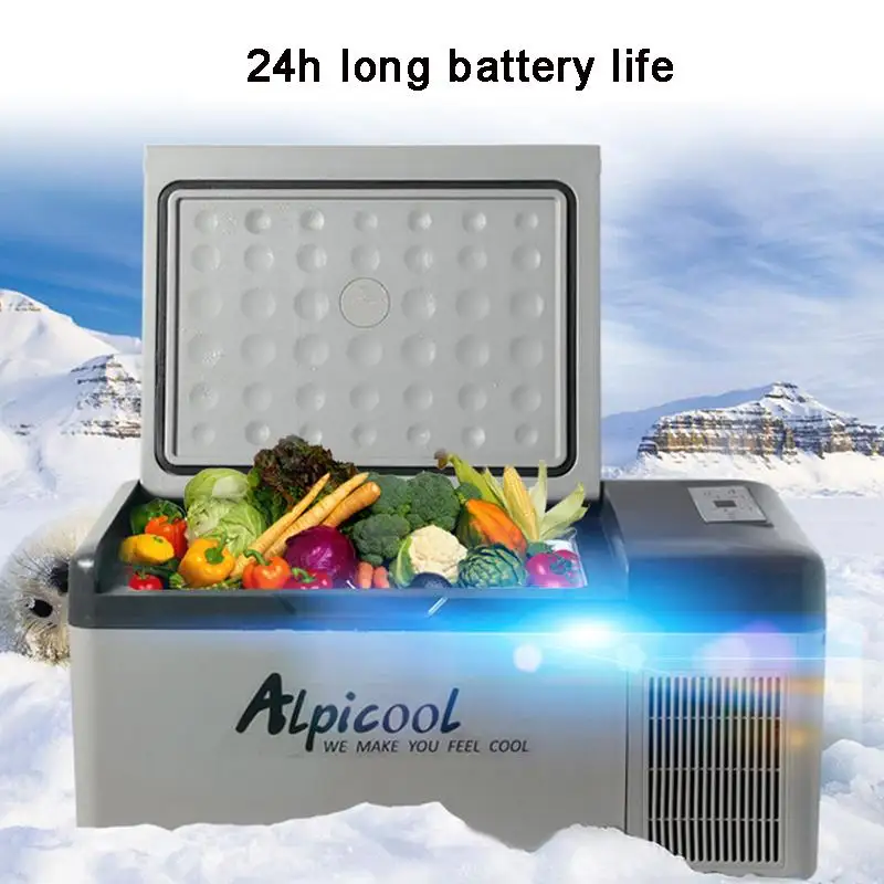 

20L DC24V 12V Car Refrigerator Freezer Car Fridge Cooler Compressor US/EU/UK Plug for Car Home Picnic Refrigeration -20 Deg.C