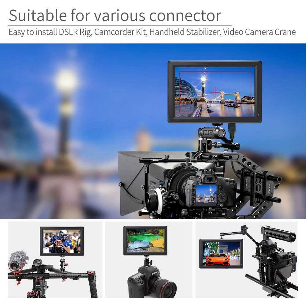 T756 Dslr на Камера полевой монитор 7 дюймов Ips Full Hd ЖК дисплей Экран 1920X1200 видео Assist 4K