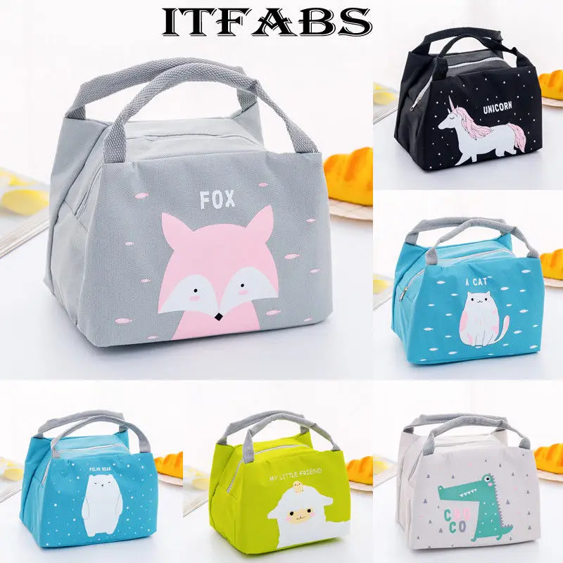 Hot Cute Women Ladies Girls Kids Portable Insulated Lunch Bag Box Picnic Tote Cooler Lunch Bags