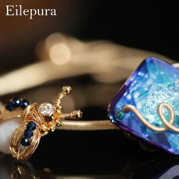 

Eilepura Natural Fresh Water Baroque Pearl Amethyst Bracelet For Women Shell Flower Bracelets & Bangle Fine Jewelry