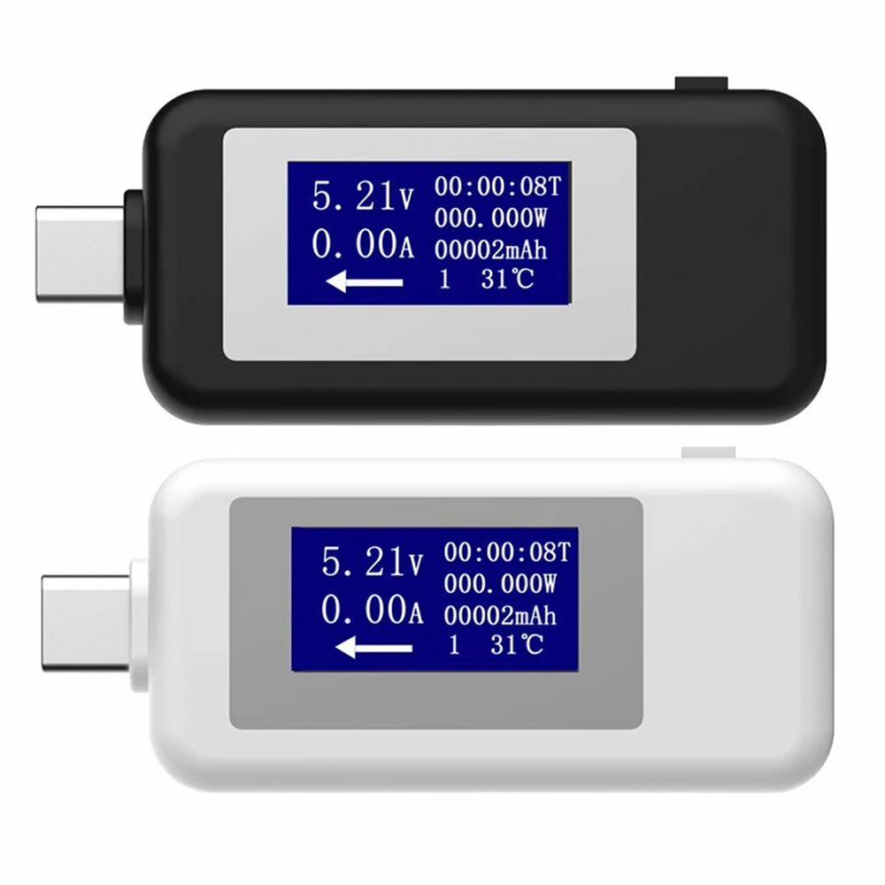 Многофункциональный Type C двойной USB вольтметр тестер монитор измеритель