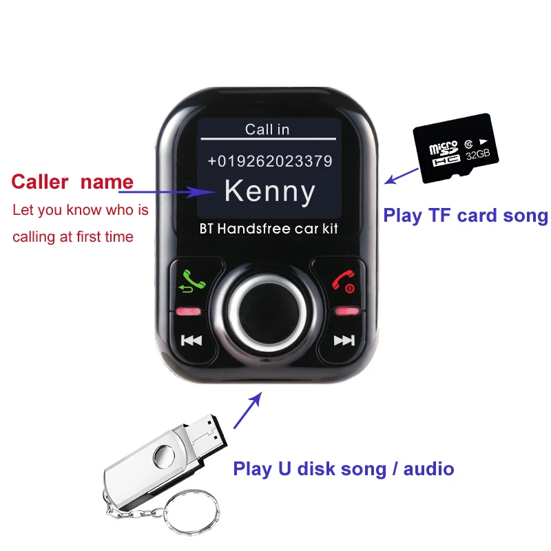 

Car Hands-free function device Lossless high quality music HI-FI bluetooth kit