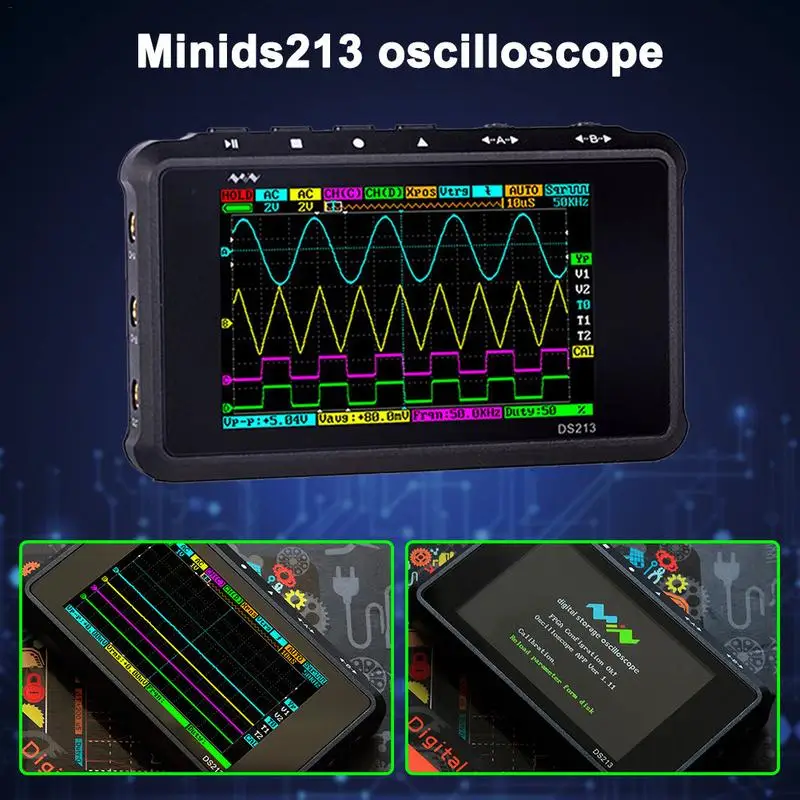 Портативный осциллограф мини DS213 DS203 Модернизированный карманный осциллограф