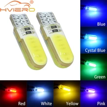 T10 W5W Белый Красный COB LED Silicagel водонепроницаемый 194 147 501 клиновидный светодиодный автомобильный габаритный фонарь для чтения, купольная лампа, автомобильная парковочная лампа, DC 12 В