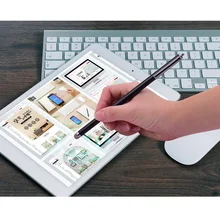 Универсальная емкостная ручка-стилус 13,5 см/5,3 дюйма для сенсорных экранов для мобильного телефона, планшета с волоконными наконечниками, комплект из 6 штук, 6 серебристых