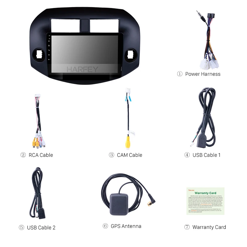 Discount Harfey Radio Audio GPS Navi Stereo  10.1" 2Din Android 8.1 Wifi car Multimedia Player Head Unit For Toyota RAV4 2007-2011 3