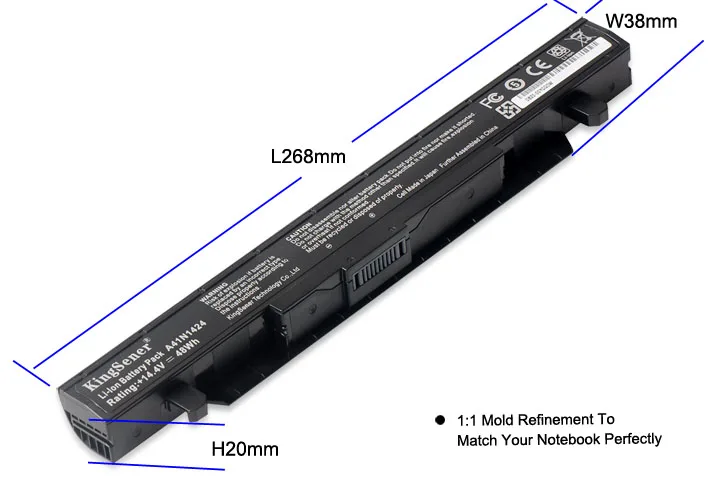 KingSener A41N1424 batería del ordenador portátil para ASUS ROG ZX50 ZX50J ZX50JX ZX50V ZX50VW GL552 GL552J GL552JX GL552V 14,4 V 3350 mAh - 3