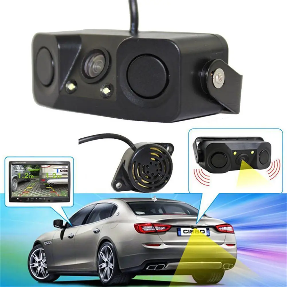 

Waterproof Rear View Camera Parking Sensor Detectors Car Buzzer Radar Recorder HD Camera LED Digital Display