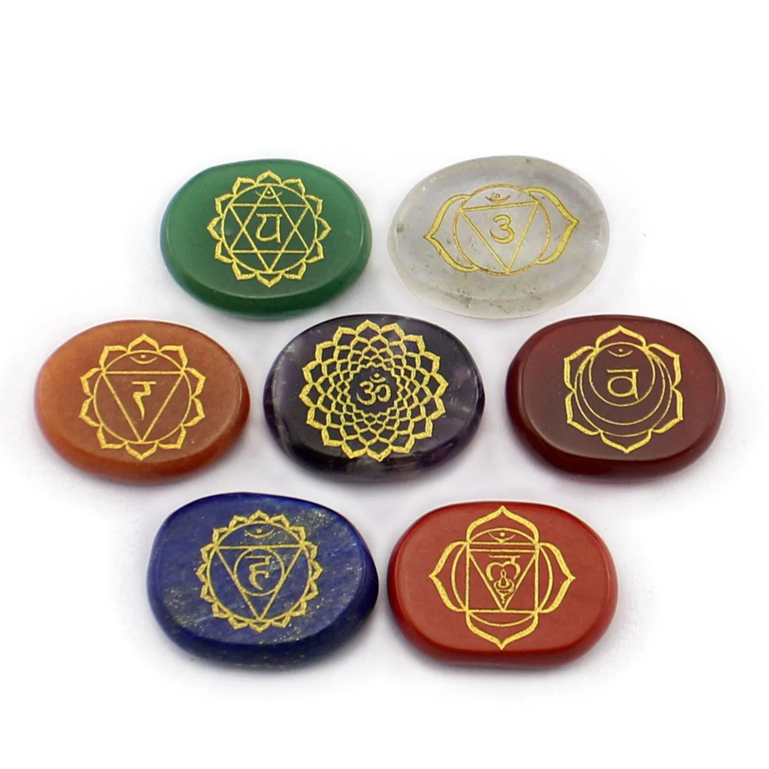 

India Seven-pulse Healing Stone Natural Crystal carnelian Jewelry Decoration