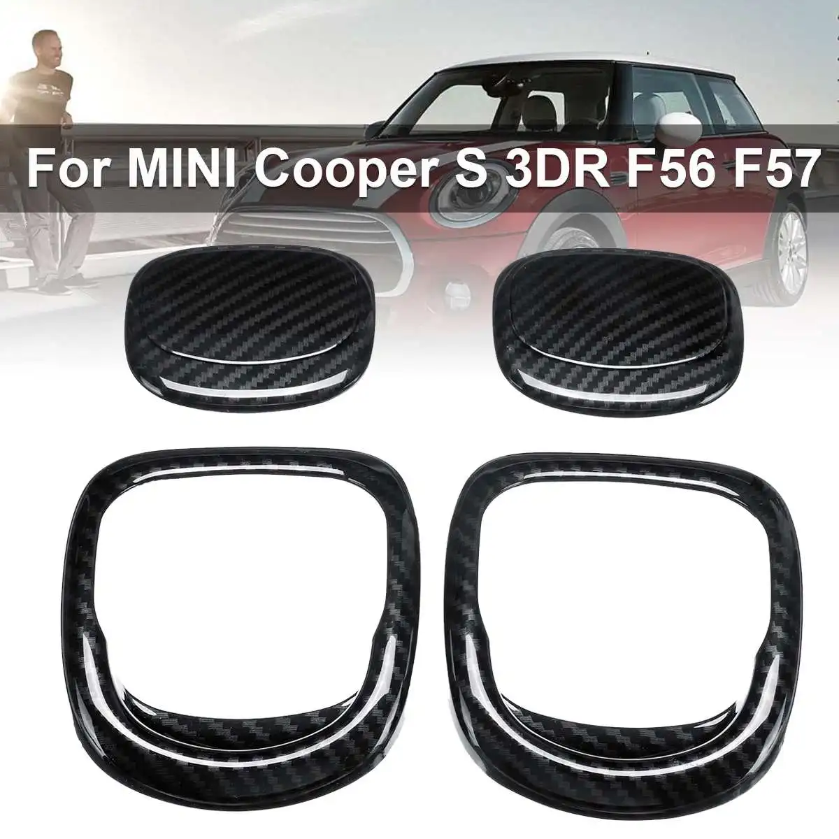 Pair Carbon Fiber Style Effect Seat Release Handle Cover Trims for BMW MINI Cooper S 3DR F56 F57 Auto Interior Mouldings Parts Pair Carbon Fiber Style Effect Seat Release Handle Cover Trims for BMW MINI Cooper S 3DR F56 F57 Auto Interior Mouldings Parts