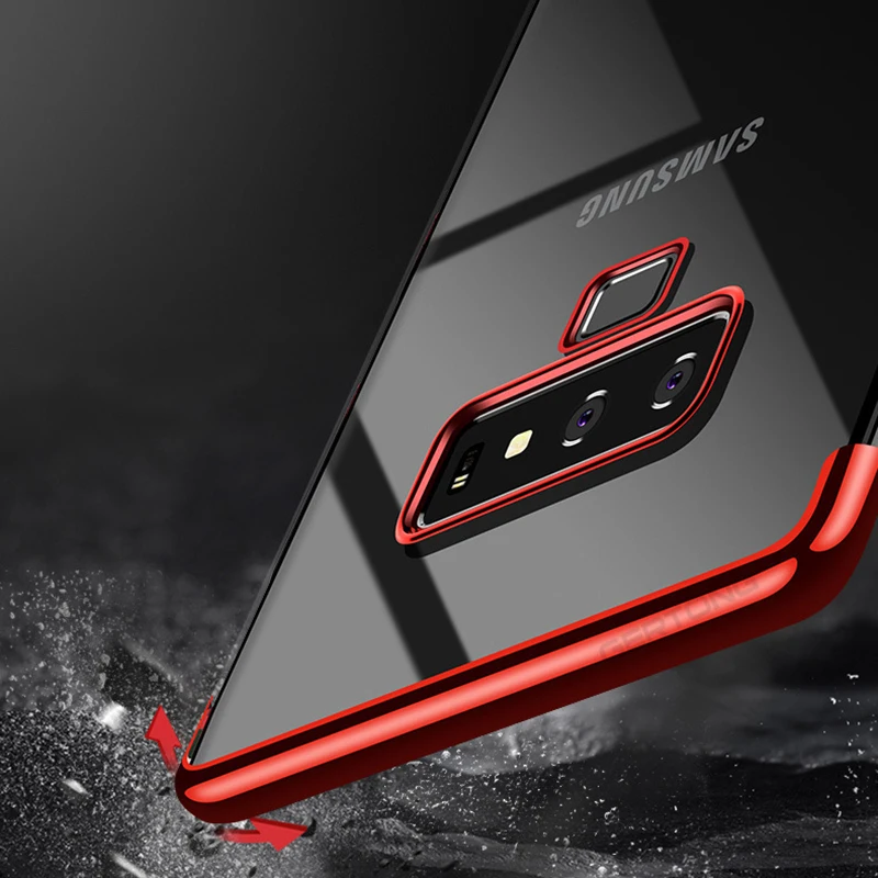 

Plating Soft TPU Phone Case For Samsung Galaxy S10 Plus S10e A50 A30 A10 M30 M20 M10 A7 2018 A750 Transparent Cover Shell Coque