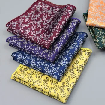 

35-Color Men's Pocket Handkerchief Handkerchief 25cm Paisley Feather Print Pocket Scarf Pocket Square Sumikko Gurashi Wedding