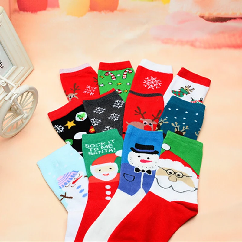 

Christmas Cartoon Snow Short Cotton Socks Fashion Cute Winter Low Ankle Socks Art Women Cute Funny Patterned Socks Low Hot Sox