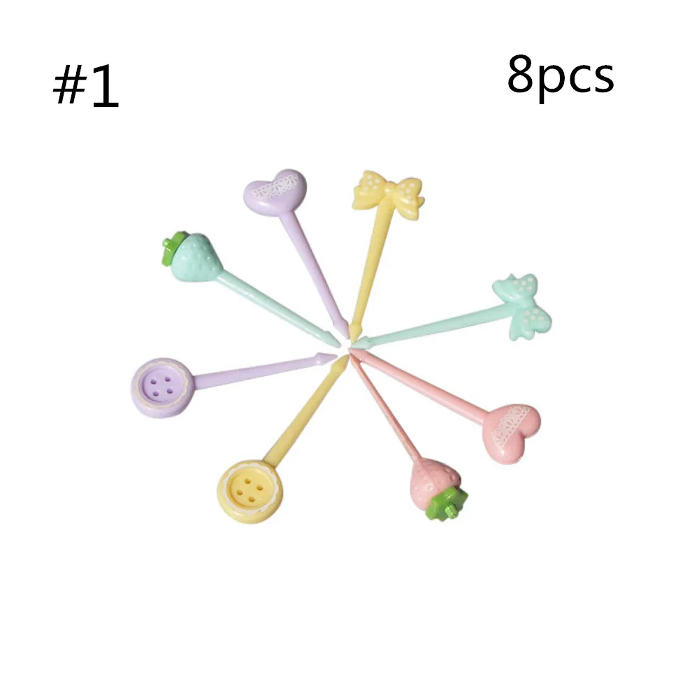 Лидер продаж, стильные 10/8/6 шт. мультфильм животных Еда Шпажки для фруктов вилки дома вечерние аксессуар декора инструмент