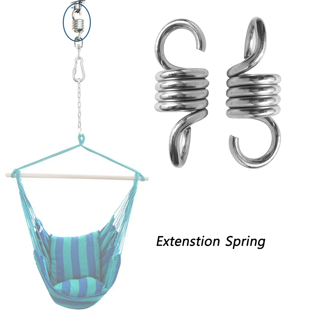 

2Pcs 660LB Sturdy Steel Extension Spring for Hammock Chair Hanging Porch Suspension Hooks Garden Swing Punch Bag