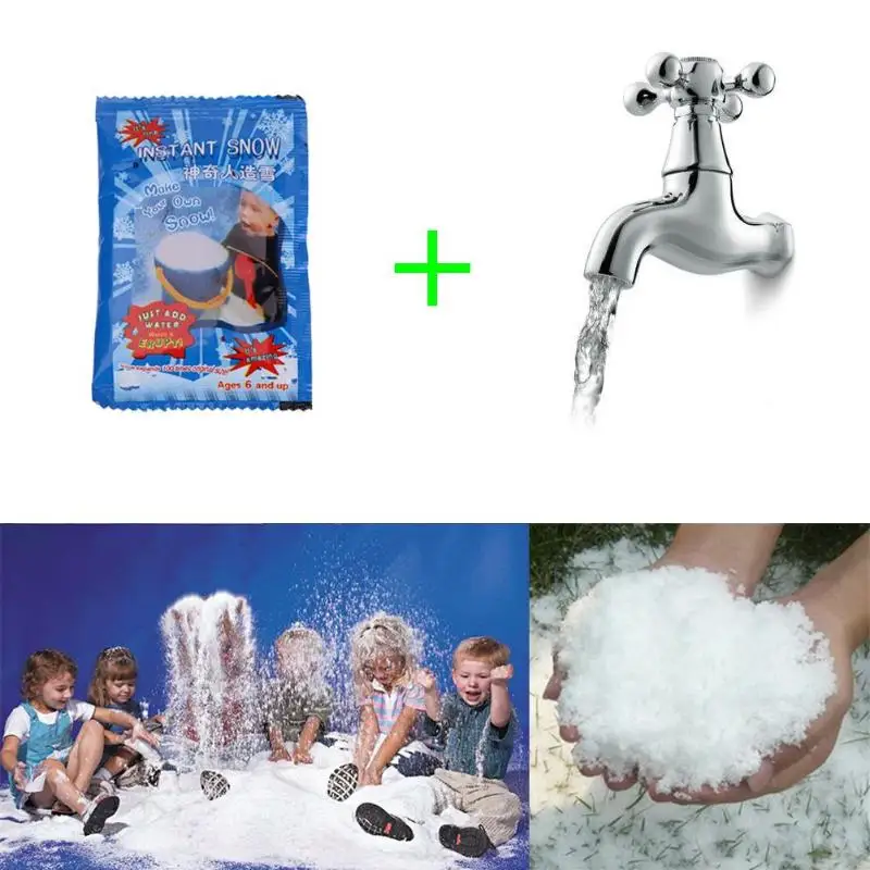 

1/3/5/10 Packs Artificial Snowflakes Fake Magic Instant Fluffy Snow for Home Festival Party Decoration Christmas Artificial Snow